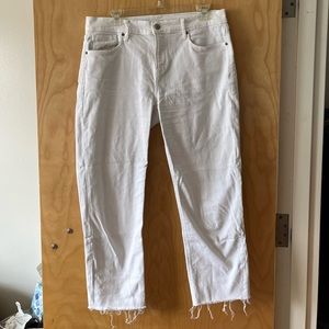 Old Navy White Boyfriend Jeans